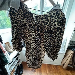Ganni leopard dress